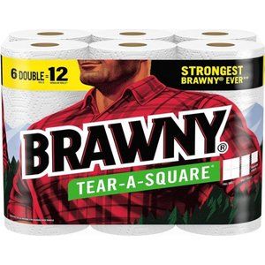 Tear-A-Square Paper Towels, 6 Double Rolls = 12 Regular Rolls, 3 Sheet Sizes